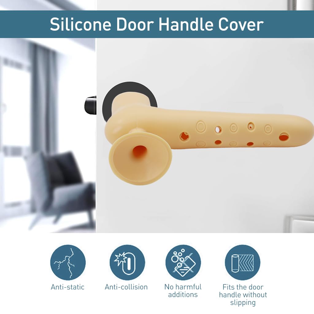 3 Pcs Safety Door Stopper for Handle Cover & Wall Protector