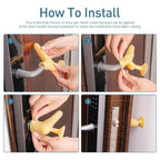3 Pcs Safety Door Stopper for Handle Cover & Wall Protector