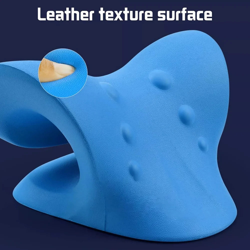 Neck Support Stretcher - Cervical Traction Device for Neck & Shoulder Pain Relief, Massage Relaxer, Acupressure Chiropractic Support (SKY BLUE)
