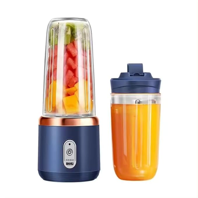 Portable Blender Electric Juicers Fruit Mixers USB Rechargeable Smoothie Mini Personal Juicer 6 Blades 3Gears With 1500 Mah Rechargeable Battery-Smoothie Food Blender