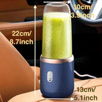 Portable Blender Electric Juicers Fruit Mixers USB Rechargeable Smoothie Mini Personal Juicer 6 Blades 3Gears With 1500 Mah Rechargeable Battery-Smoothie Food Blender