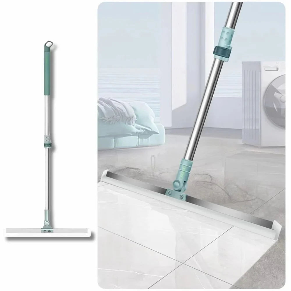 Magic Broom Sweeper for Floor Cleaning – Multifunctional Silicone Wiper Mop with Extendable Handle – Wet & Dry Use – Bathroom Floor Wiper & Window Squeegee Viper for Home