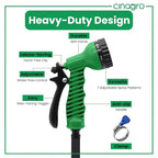 Garden Hose 7 Pattern High Pressure Garden Hose Nozzle Spray Gun, Pressure Control Valve, 360° Adjustable & Leak Proof, Gardening Washing Water Spray for Plants
