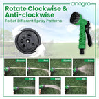 Garden Hose 7 Pattern High Pressure Garden Hose Nozzle Spray Gun, Pressure Control Valve, 360° Adjustable & Leak Proof, Gardening Washing Water Spray for Plants