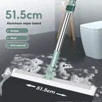 Magic Broom Sweeper for Floor Cleaning – Multifunctional Silicone Wiper Mop with Extendable Handle – Wet & Dry Use – Bathroom Floor Wiper & Window Squeegee Viper for Home