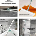 Magic Broom Sweeper for Floor Cleaning – Multifunctional Silicone Wiper Mop with Extendable Handle – Wet & Dry Use – Bathroom Floor Wiper & Window Squeegee Viper for Home
