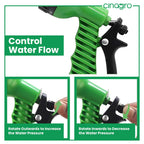 Garden Hose 7 Pattern High Pressure Garden Hose Nozzle Spray Gun, Pressure Control Valve, 360° Adjustable & Leak Proof, Gardening Washing Water Spray for Plants