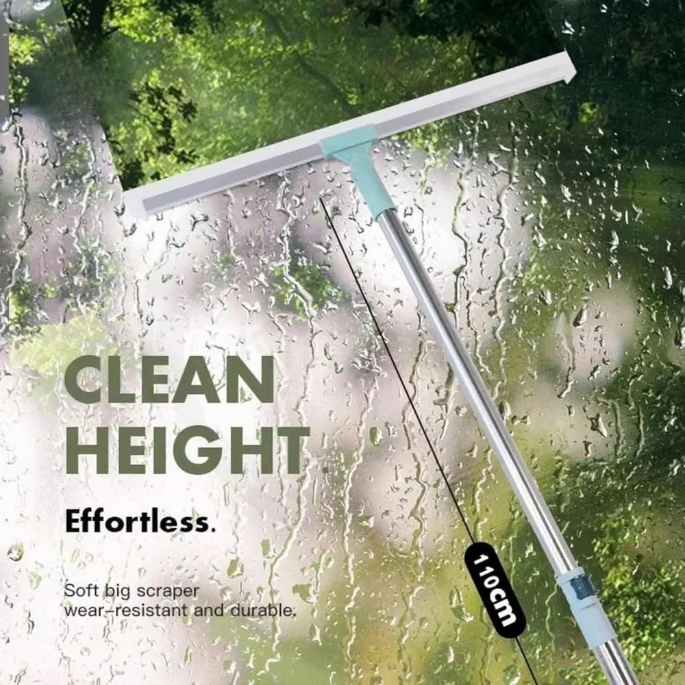 Magic Broom Sweeper for Floor Cleaning – Multifunctional Silicone Wiper Mop with Extendable Handle – Wet & Dry Use – Bathroom Floor Wiper & Window Squeegee Viper for Home