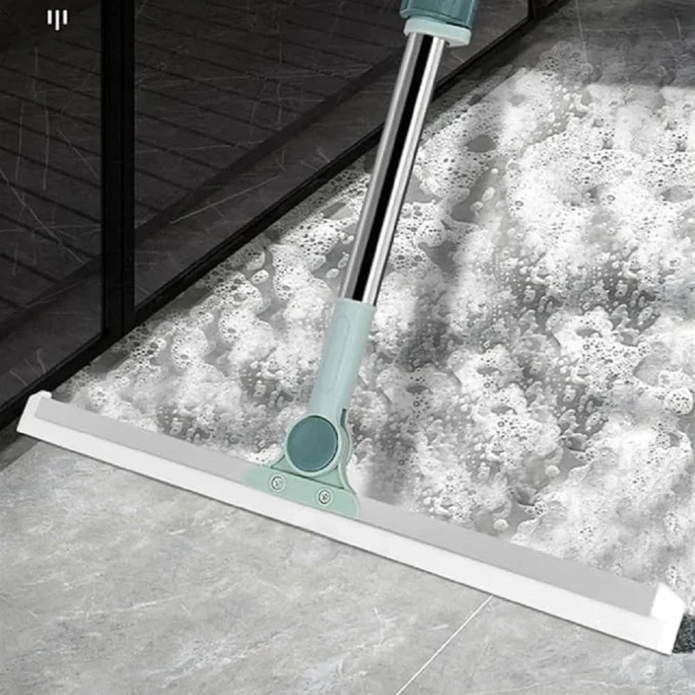 Magic Broom Sweeper for Floor Cleaning – Multifunctional Silicone Wiper Mop with Extendable Handle – Wet & Dry Use – Bathroom Floor Wiper & Window Squeegee Viper for Home