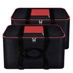 2 Pack Moisture Proof Nylon Large Size Underbed Storage Bag For Clothes (54 x 46 x 28 cm) - Black, Rectangular