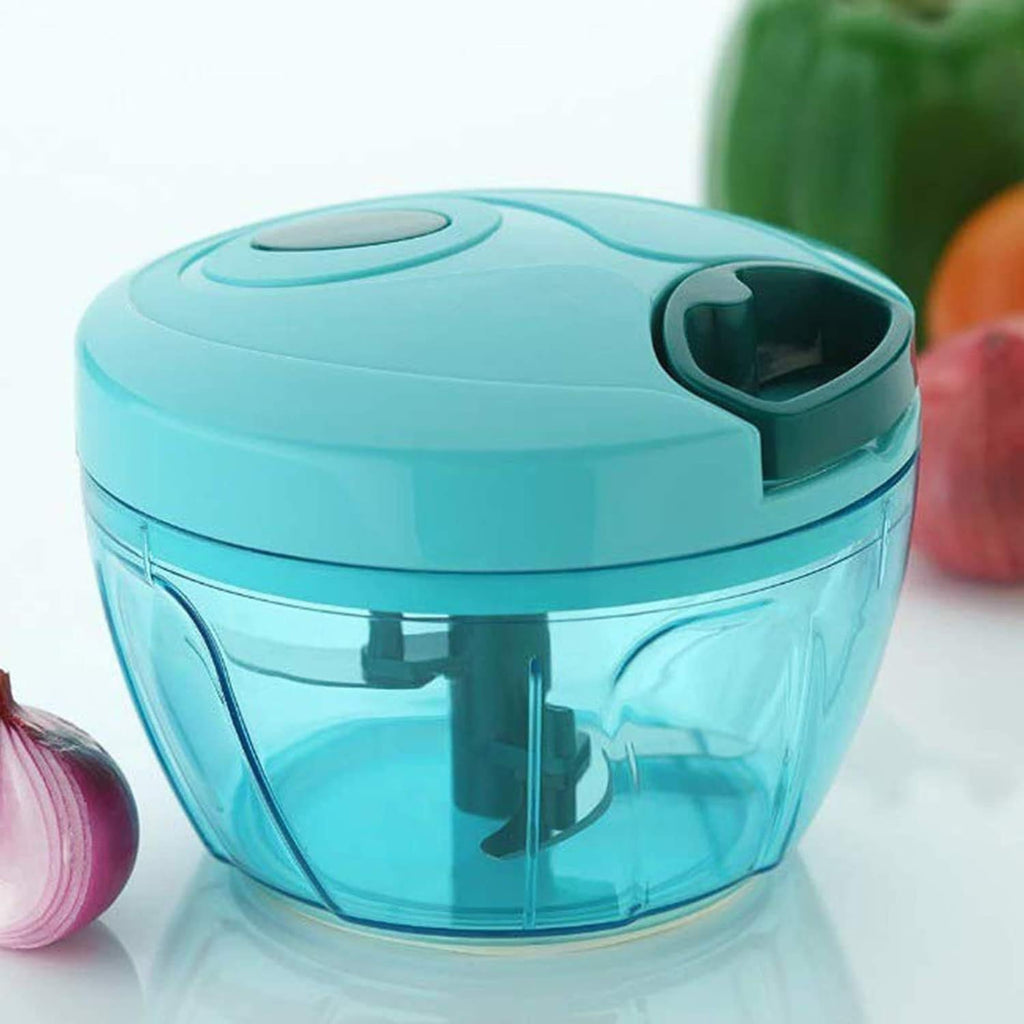 Polypropylene Mini Handy and Compact Chopper with 3 Blades for Effortlessly Chopping Vegetables and Fruits for Your Kitchen (12420, Green, 450 ml)
