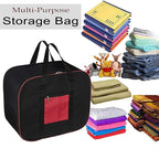 2 Pack Moisture Proof Nylon Large Size Underbed Storage Bag For Clothes (54 x 46 x 28 cm) - Black, Rectangular