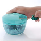 Polypropylene Mini Handy and Compact Chopper with 3 Blades for Effortlessly Chopping Vegetables and Fruits for Your Kitchen (12420, Green, 450 ml)