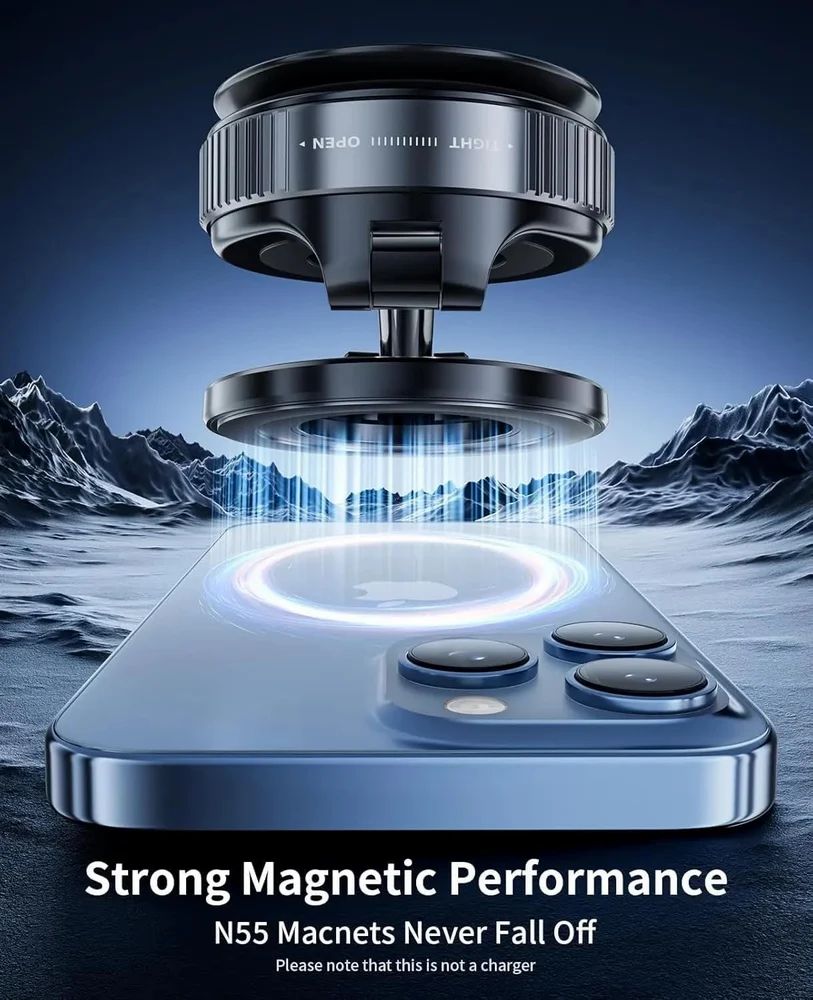 360° Vacuum Magnetic Car Phone Holder Mount