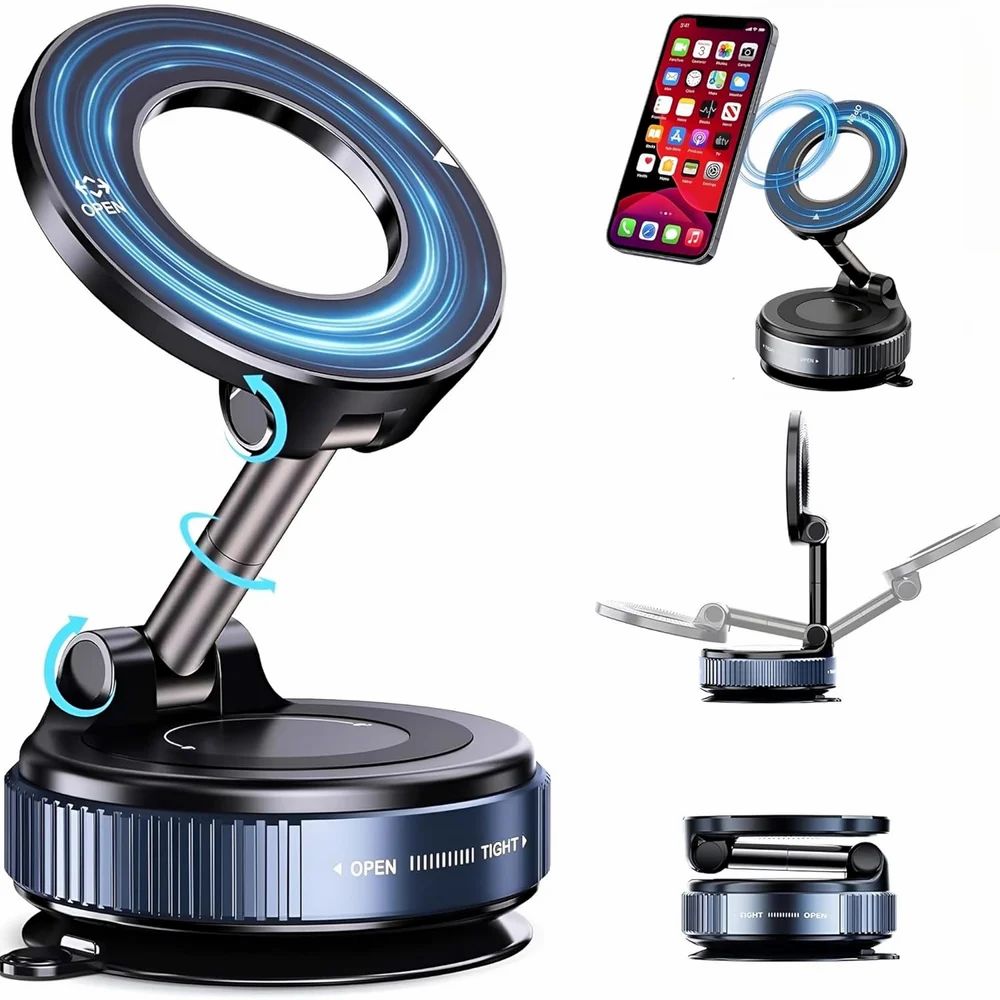 360° Vacuum Magnetic Car Phone Holder Mount