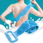 Silicone Back Scrubber Belt – Exfoliating Body Scrubber for Shower, Deep Cleaning Skin Massage Bath Brush