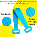 Silicone Back Scrubber Belt – Exfoliating Body Scrubber for Shower, Deep Cleaning Skin Massage Bath Brush