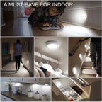 Motion Sensor Light for Home (Pack of 2) with USB Charging Wireless Self Adhesive LED Body Induction Lamp Sensor Light for Wardrobe Lights with Sensor Night Light for Cupboard Stairs (Warm)