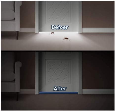 Pack of 5 PVC Door Guard Gap Filler for Door Bottom Seal Strip - Sound-Proof, Reduce Noise, Energy Saving Door Stopper for Reduce Door Dust, Door Guard for Home